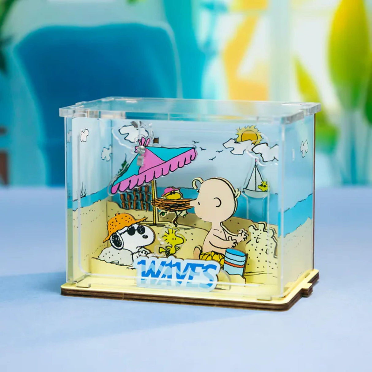 Puremind - Casa Miniatura Snoopy Holiday Beach Wooden Mini Scene