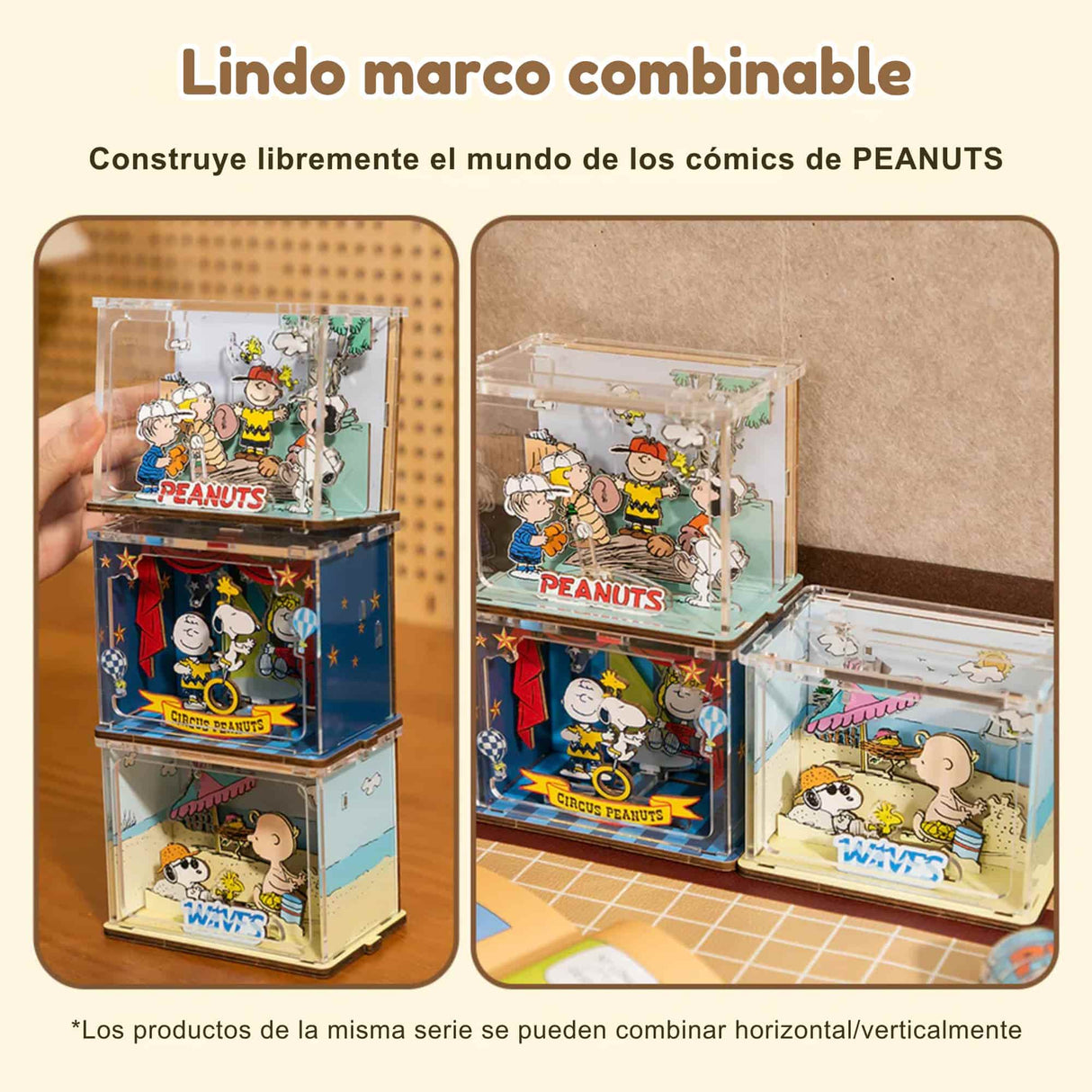 Puremind - Casa Miniatura Snoopy Holiday Beach Wooden Mini Scene