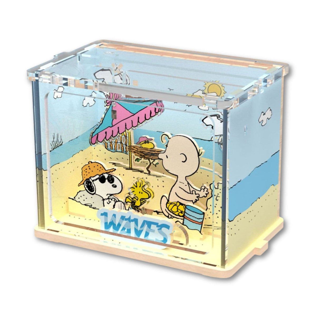 Puremind - Casa Miniatura Snoopy Holiday Beach Wooden Mini Scene