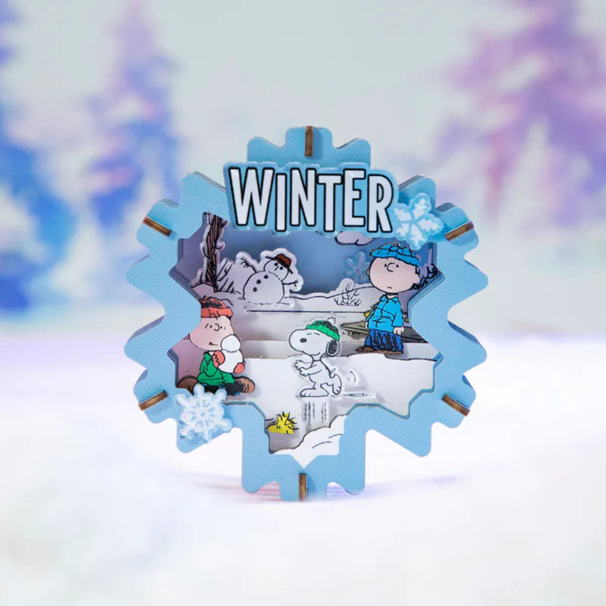 Puremind - Casa Miniatura Snoopy Skating Funland Wooden Theater