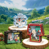 Puremind - Casa Miniatura Snoopy Skating Funland Wooden Theater