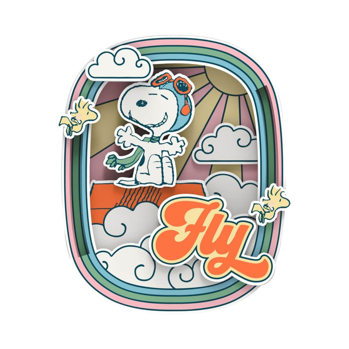 Puremind - Imán Snoopy Pilot Dreams Wooden Magnet