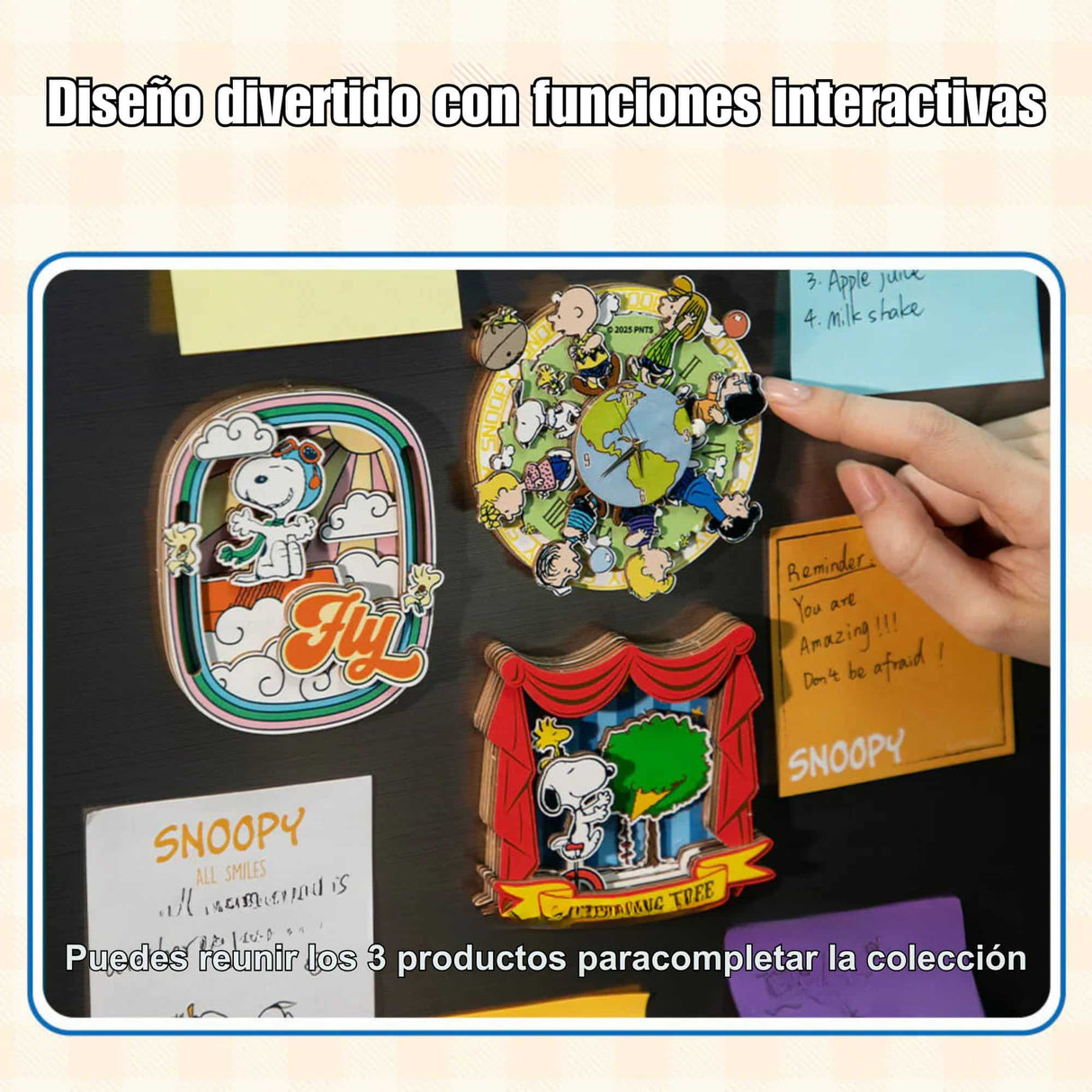 Puremind - Imán Snoopy Pilot Dreams Wooden Magnet