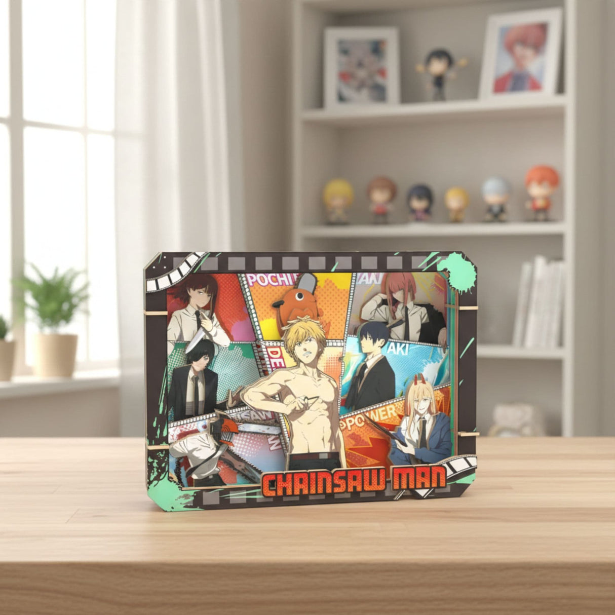 Puremind - Puzzle 3D Chainsaw Man Wooden Gallery Characters United