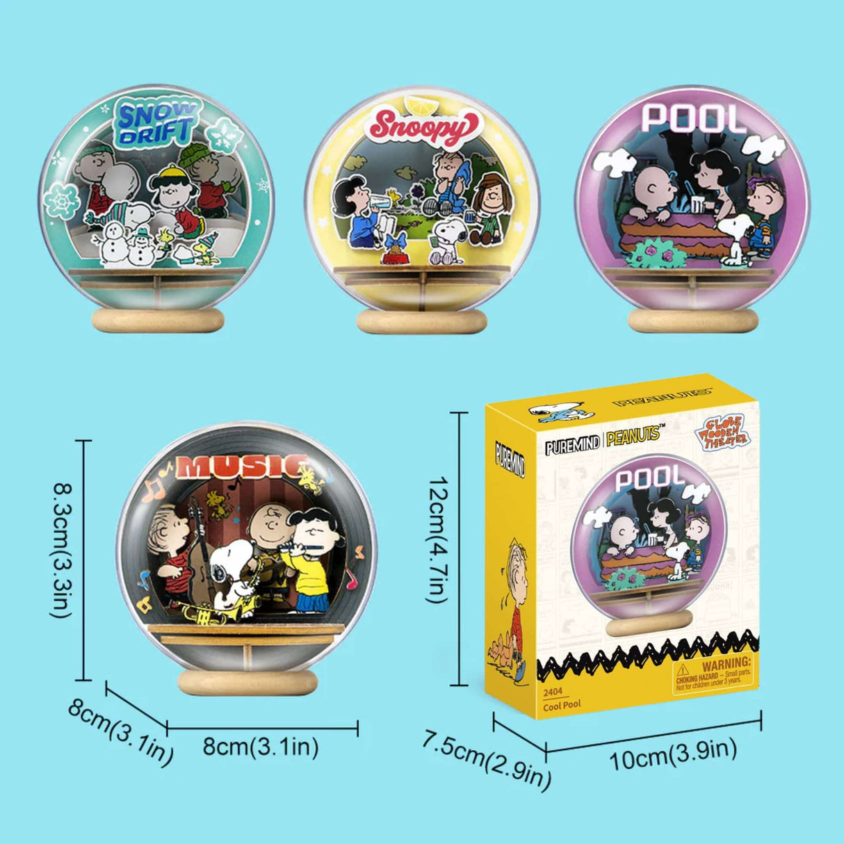 Puremind - Puzzle 3D Snoopy Cool Pool Crystal Ball