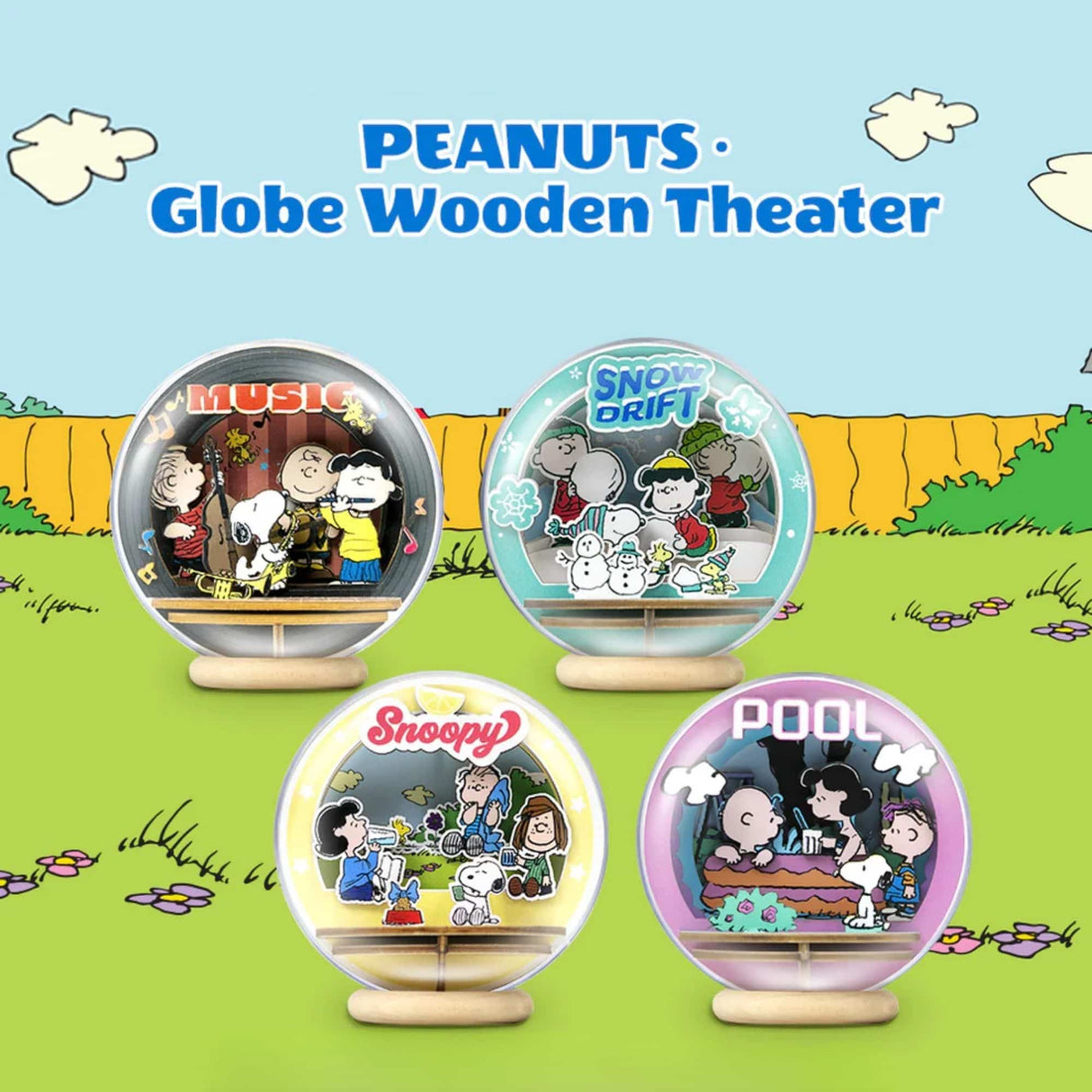 Puremind - Puzzle 3D Snoopy Snowman Season Crystal Ball