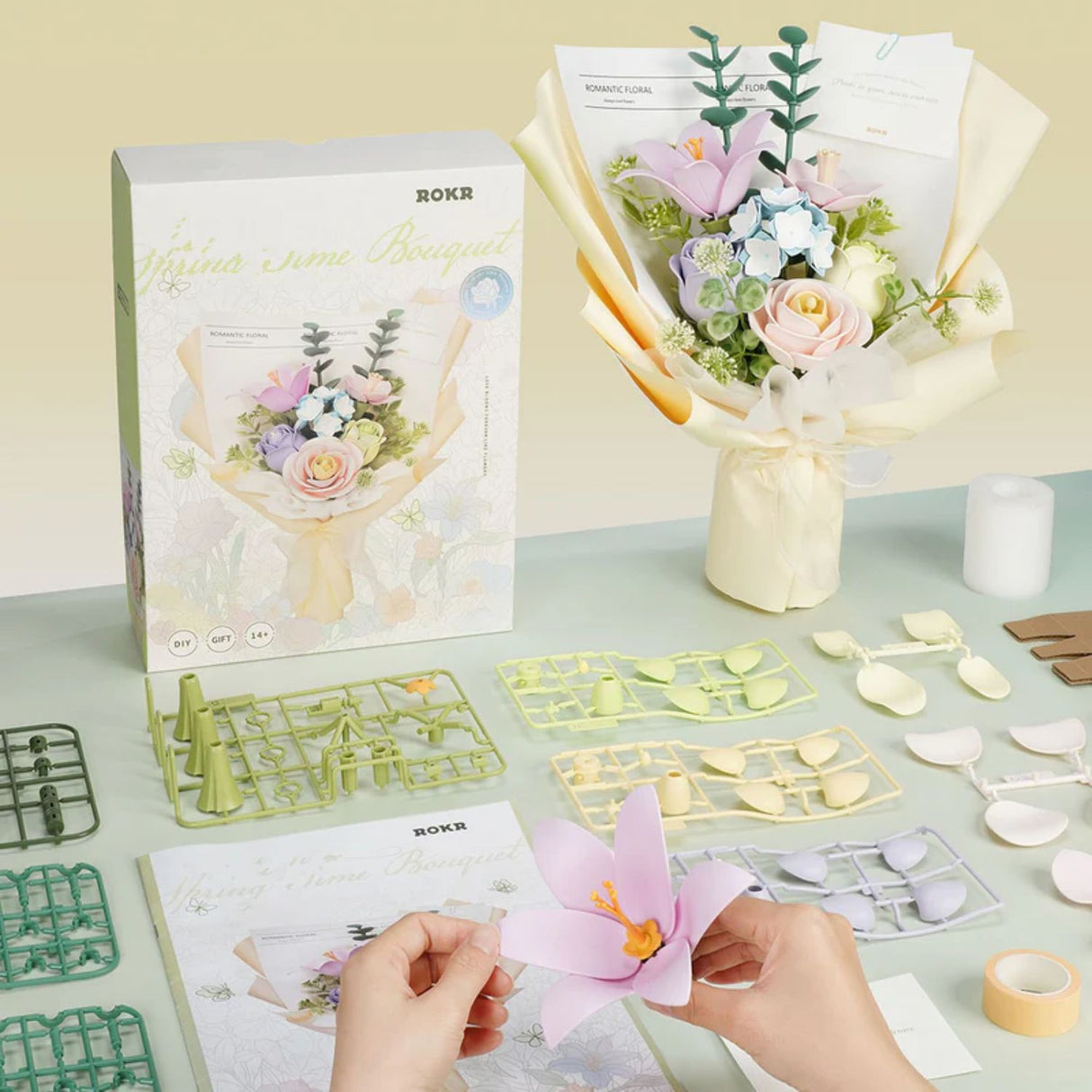 Rokr Floral Art - Puzzle 3D Ramo de Flores Spring Time Bouquet