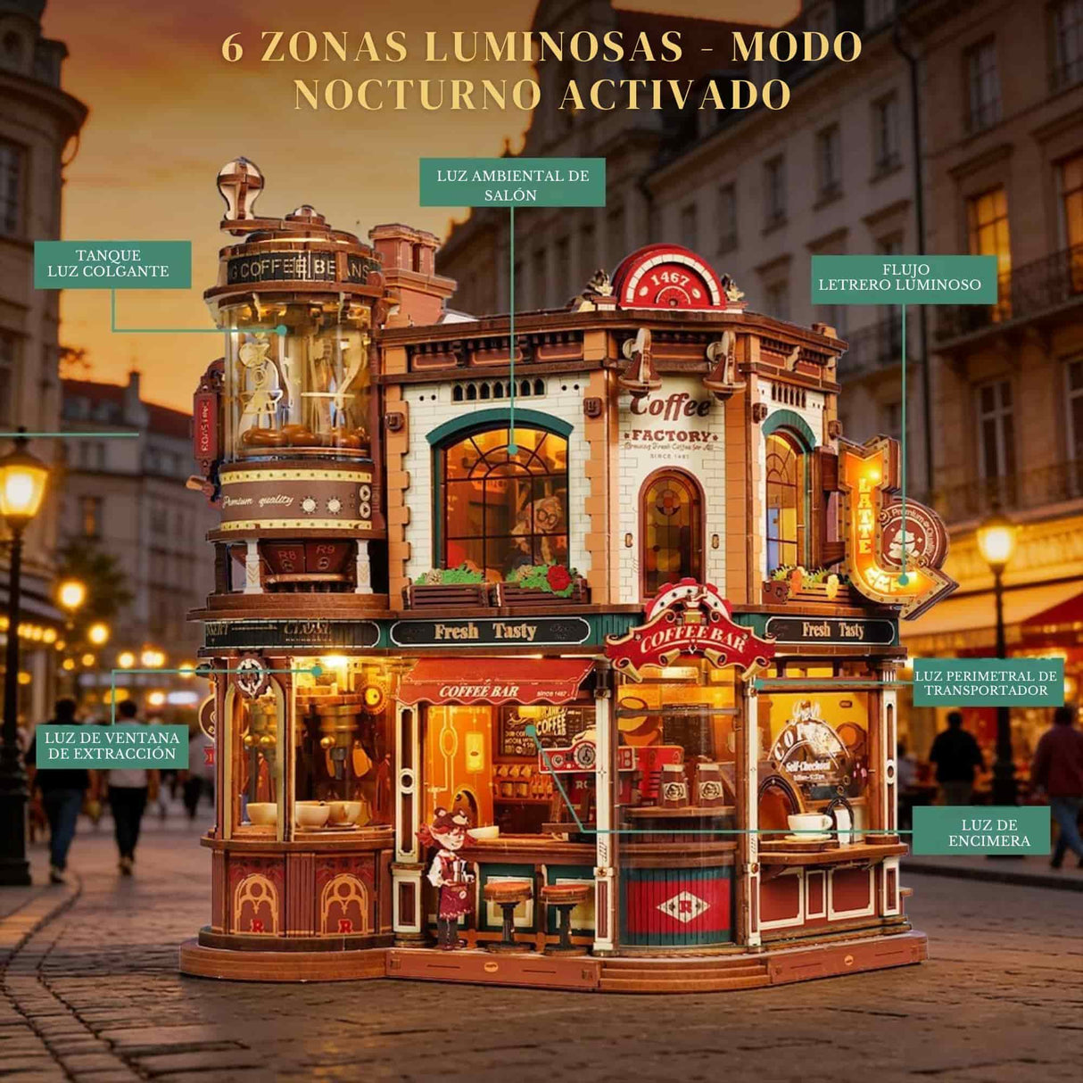 Rokr Magic Amusement Park - Puzzle 3D Dream Coffee Factory