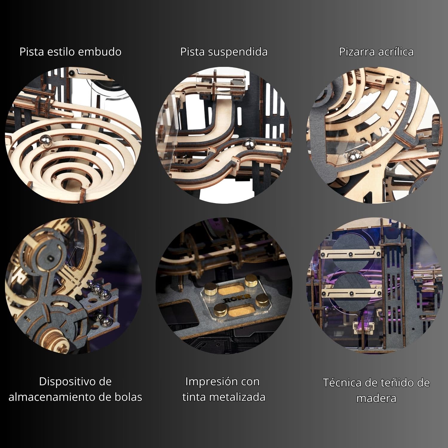 Puzzle 3D Carrera de Bolitas Rokr Marble Night City – Dibu Chile