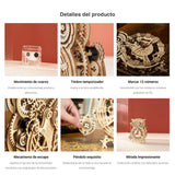 Rokr Mechanical Gears - Puzzle 3D Owl Clock Reloj Búho