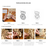 Rokr Mechanical Gears - Puzzle 3D Owl Clock Reloj Búho