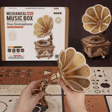 Rokr Mechanical Music Box - Puzzle 3D Diva Gramophone