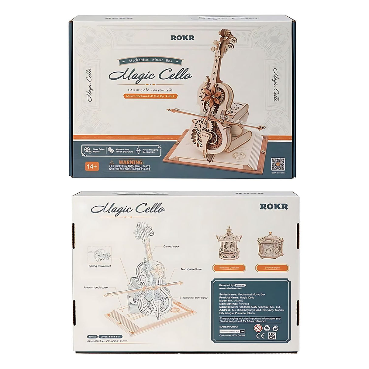 Rokr Mechanical Music Box - Puzzle 3D Magic Cello