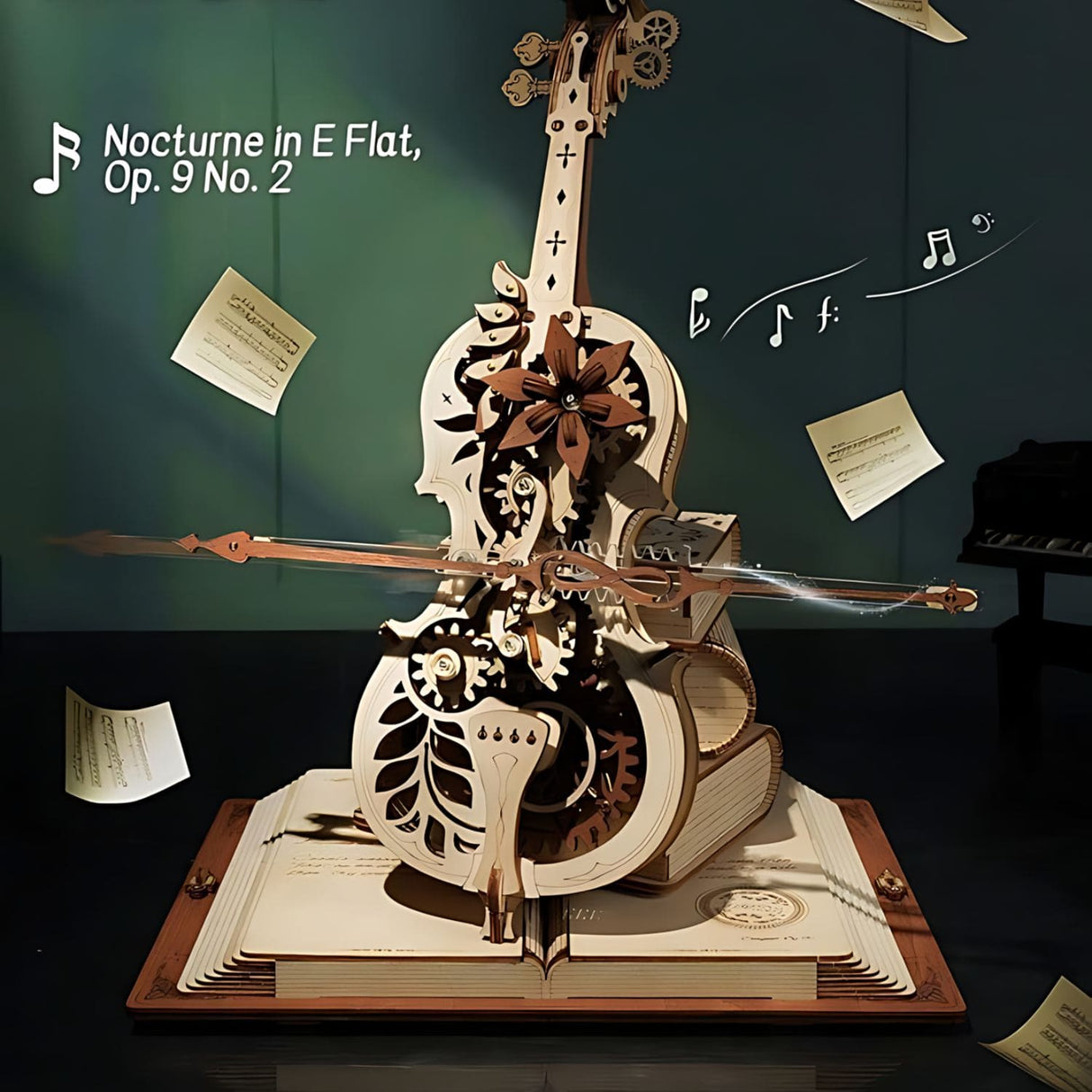 Rokr Mechanical Music Box - Puzzle 3D Magic Cello