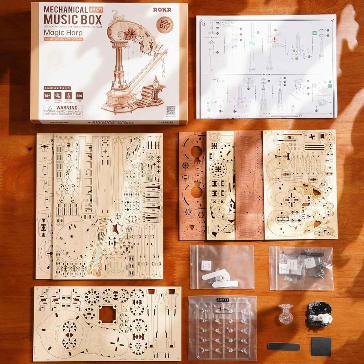 Rokr Mechanical Music Box - Puzzle 3D Magic Harp