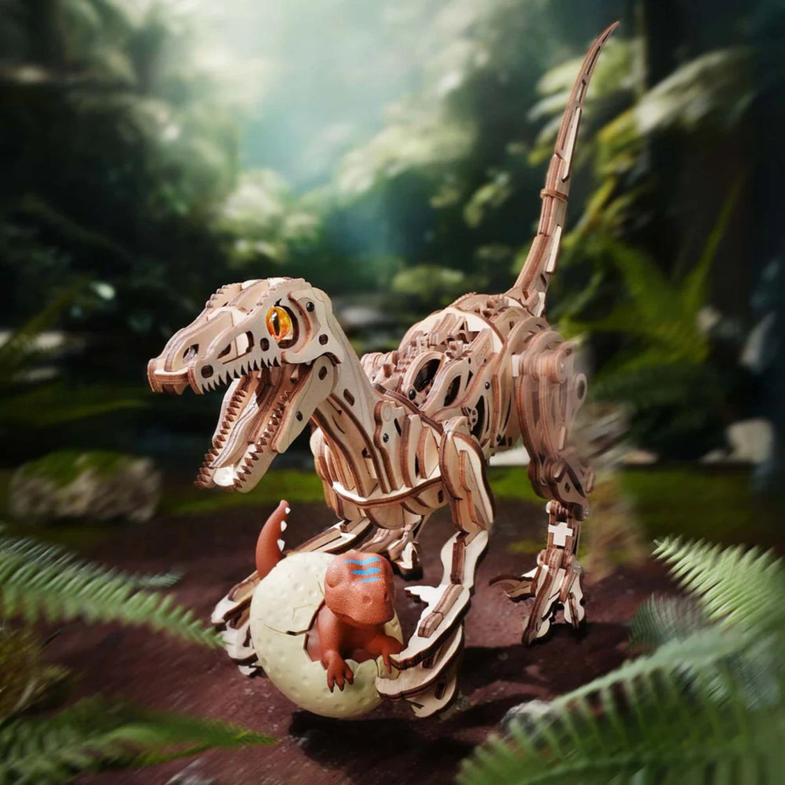 Puzzle 3D Dinosaurio Velocirraptor Rokr – Dibu Chile