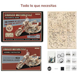 Rokr - Puzzle 3D Cruiser Motorcycle Moto Clásica