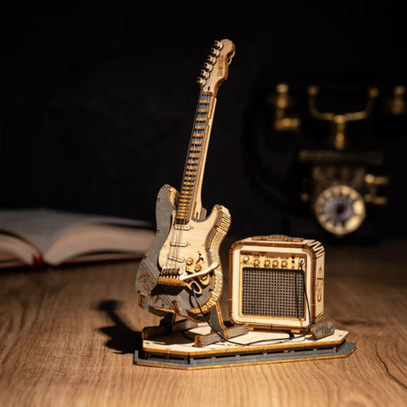 Rokr - Puzzle 3D Guitarra Eléctrica con Amplificador