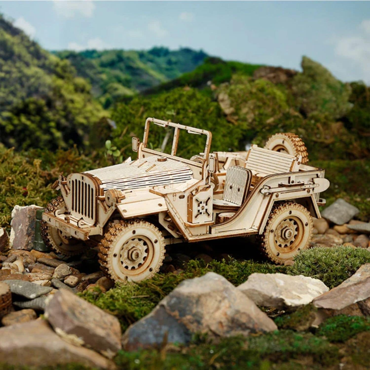 Puzzle 3D y Modelo a Escala Jeep Militar Army Field Car – Dibu Chile