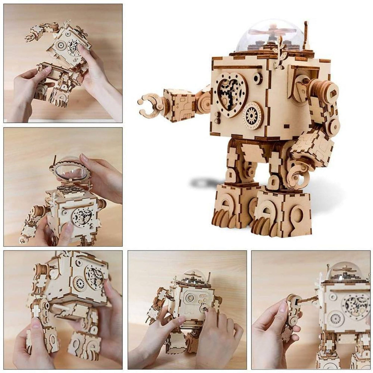 Rokr Steampunk Music Box - Puzzle 3D Orpheus Robot Musical