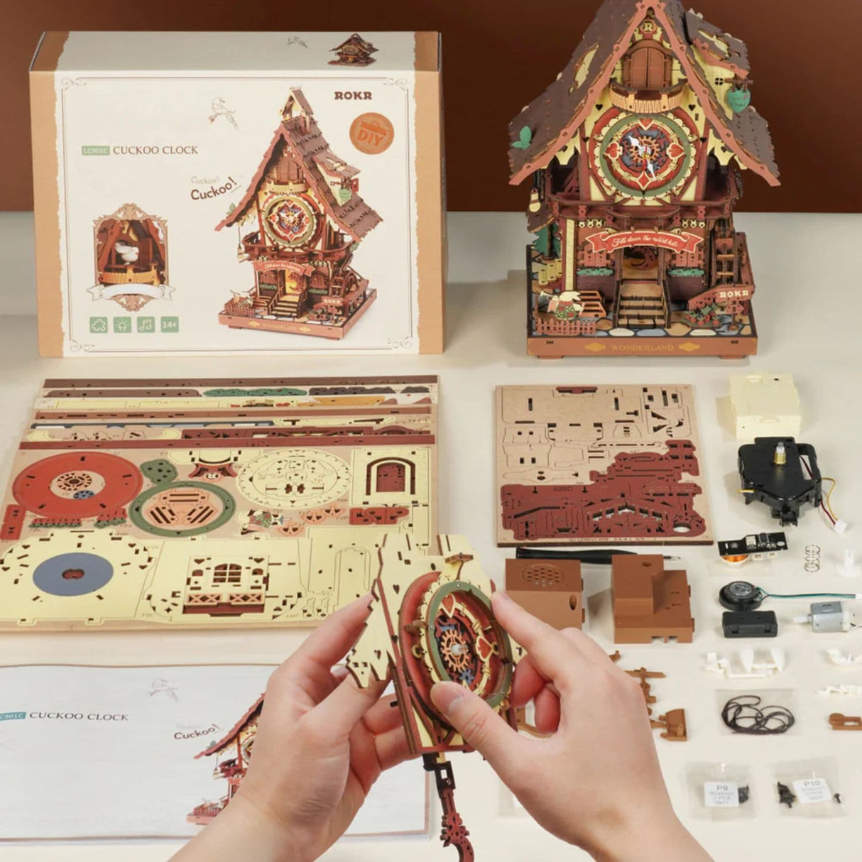 Rokr Time Art - Puzzle 3D Cuckoo Clock Reloj Cucú