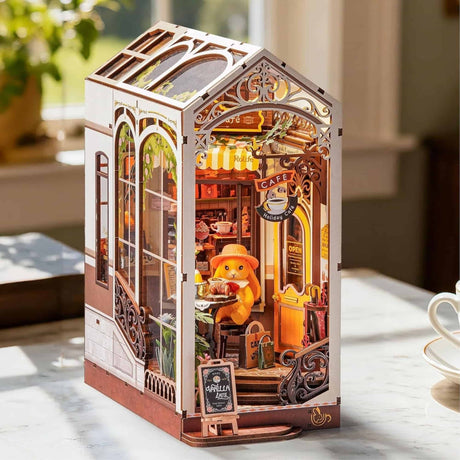 Rolife Booknook & Wonderland - Separador de Libros Holiday Café