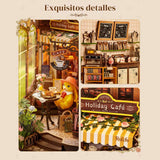 Rolife Booknook & Wonderland - Separador de Libros Holiday Café