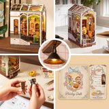 Rolife Booknook & Wonderland - Separador de Libros Holiday Café