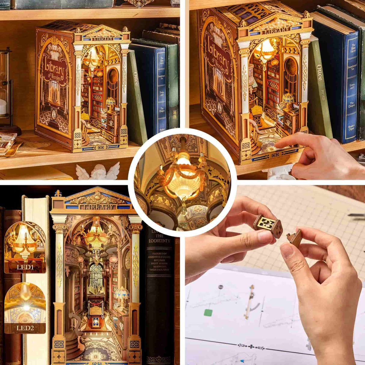 Rolife Booknook & Wonderland - Separador de Libros Library of Wonders