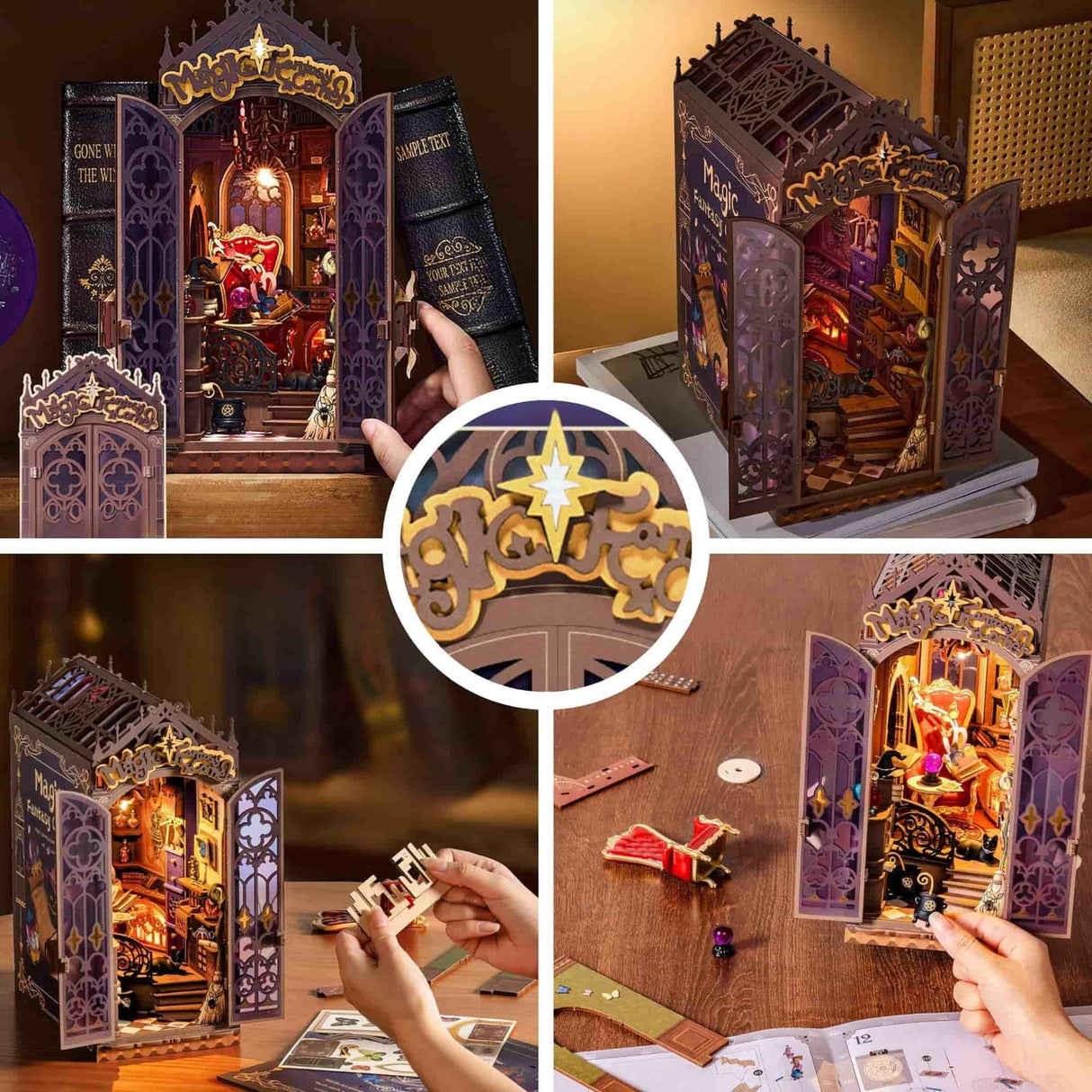 Rolife Booknook & Wonderland - Separador de Libros Magic Fantasy Corner