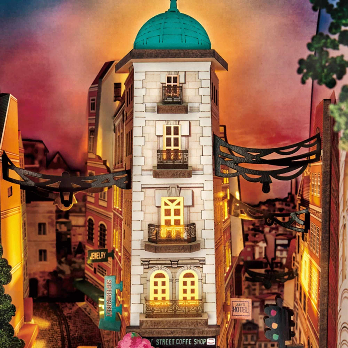 Rolife Booknook & Wonderland - Separador de Libros Street Scene