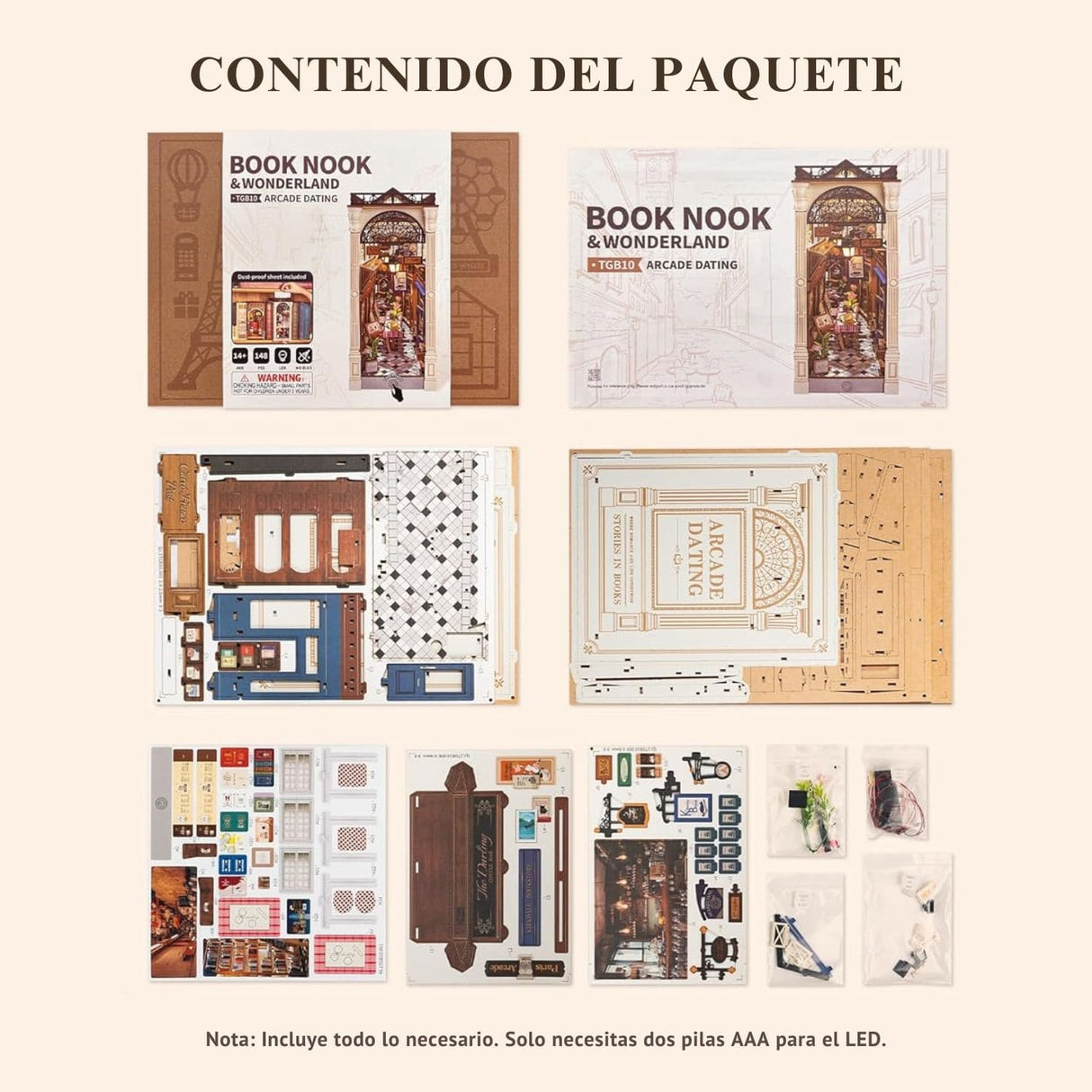 Rolife Booknook & Wonderland - Separador de Libros Arcade Dating