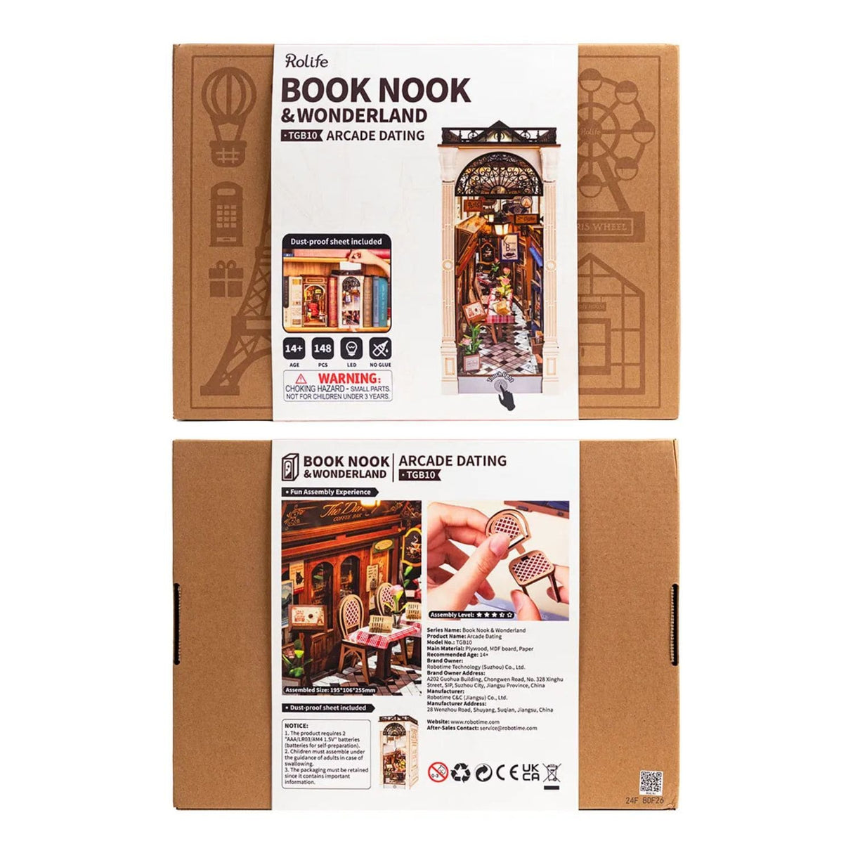 Rolife Booknook & Wonderland - Separador de Libros Arcade Dating