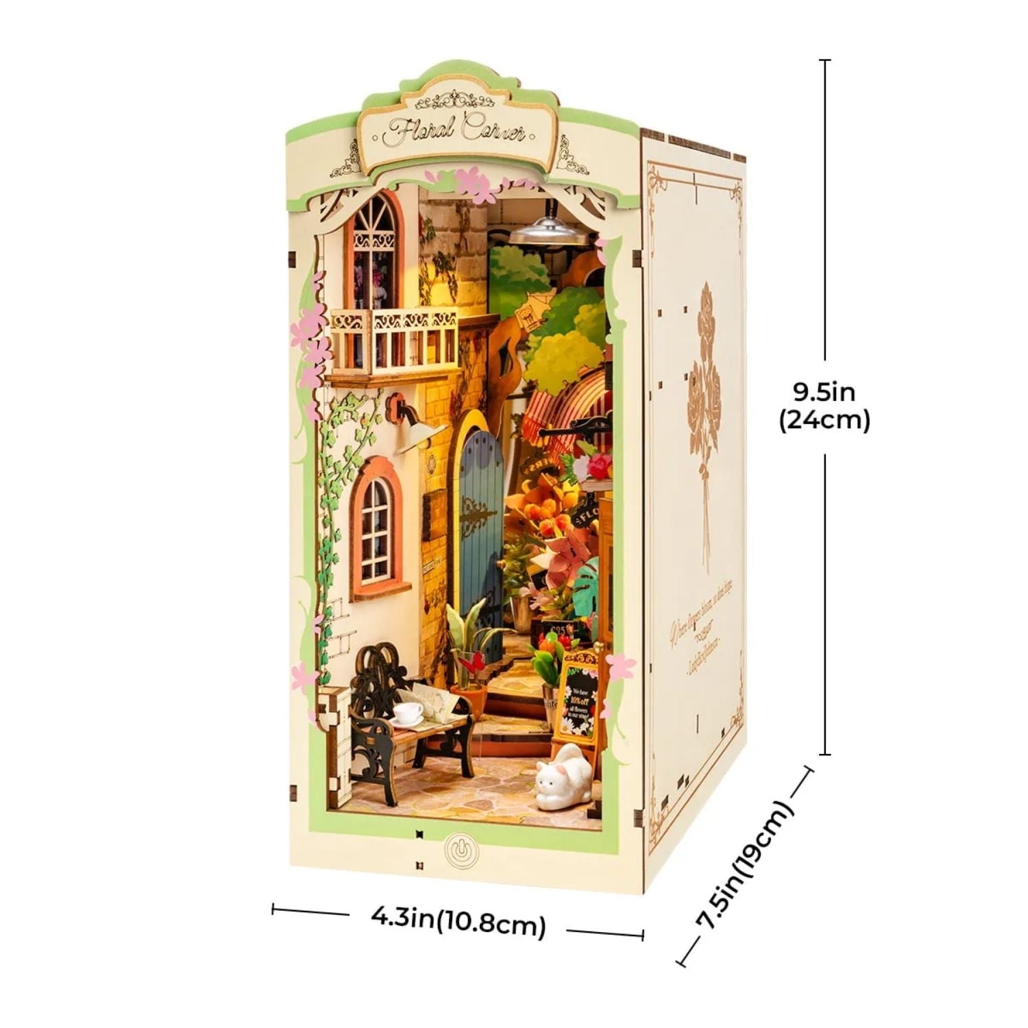 POPMART レトロTVコンテナボックス ジブリ風ミニチュアフラワーハウス Book Nook Rolife Floral Corner – Dibu Chile