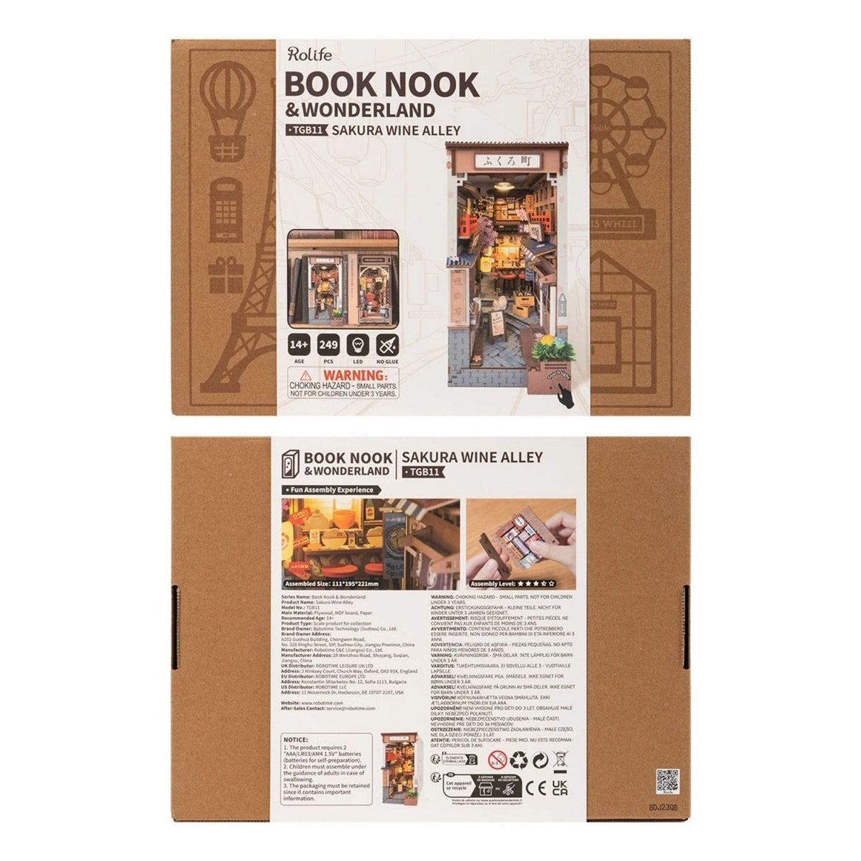 Rolife Booknook & Wonderland - Separador de Libros Sakura Wine Alley