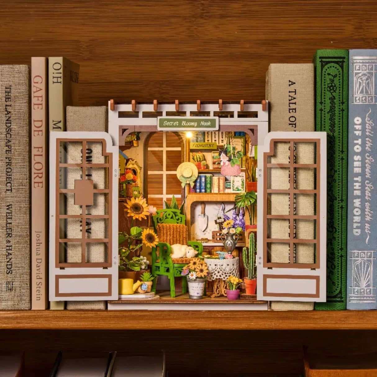Rolife Booknook & Wonderland - Separador de Libros Secret Bloomy Nook