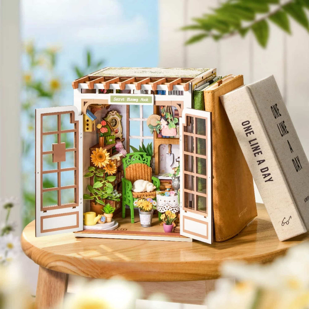 Rolife Booknook & Wonderland - Separador de Libros Secret Bloomy Nook