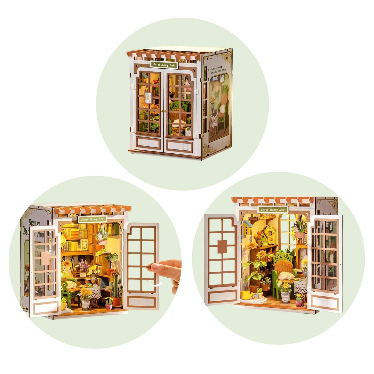 Rolife Booknook & Wonderland - Separador de Libros Secret Bloomy Nook