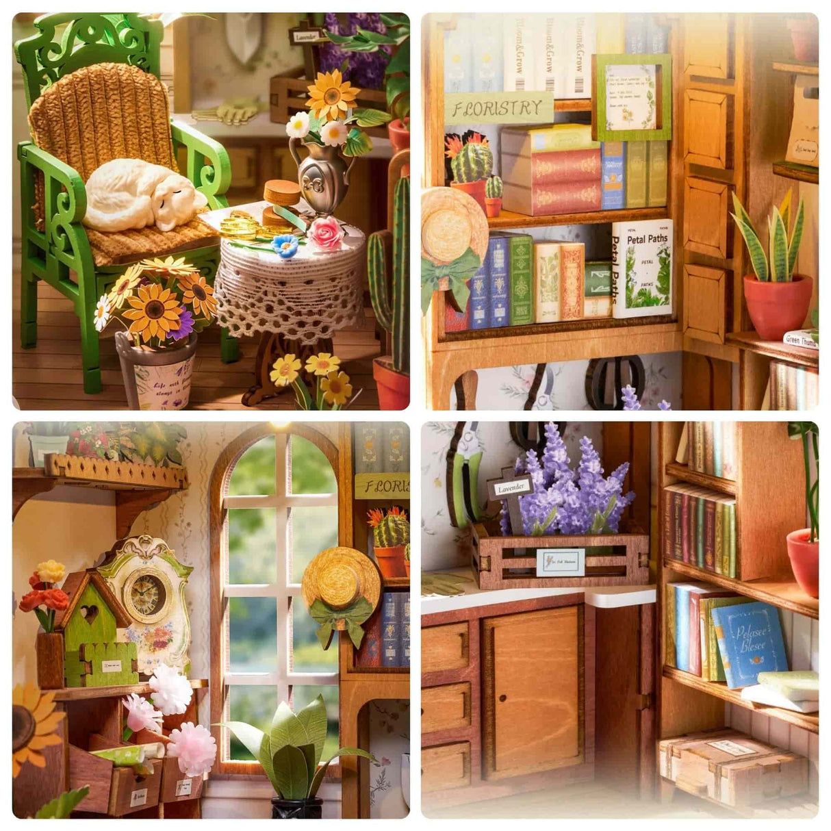 Rolife Booknook & Wonderland - Separador de Libros Secret Bloomy Nook