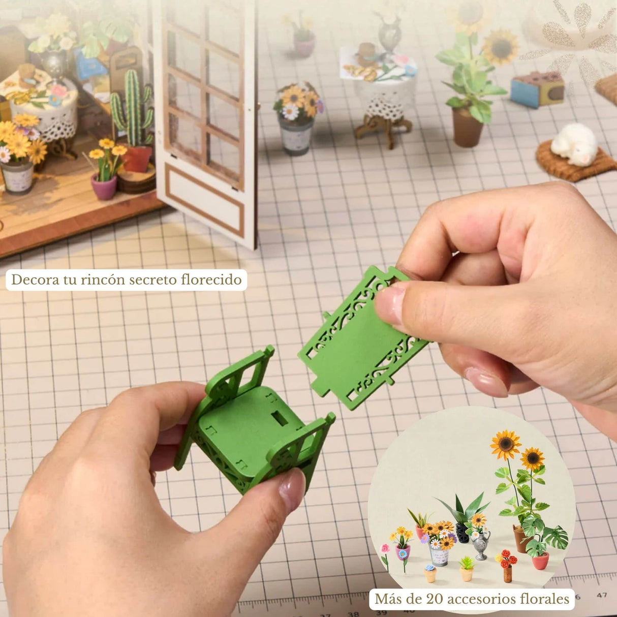 Rolife Booknook & Wonderland - Separador de Libros Secret Bloomy Nook