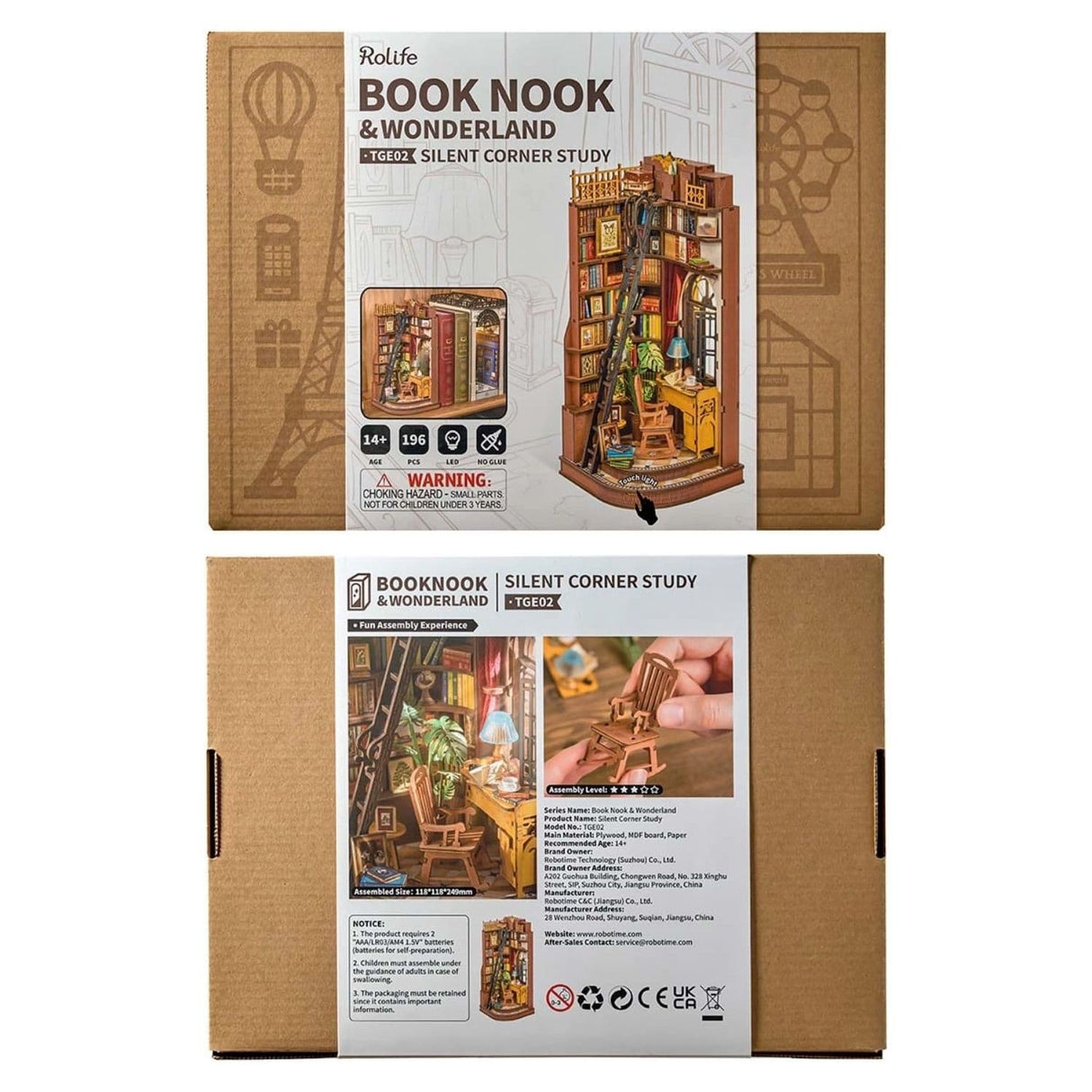 Rolife Booknook & Wonderland - Separador de Libros Silent Corner Study
