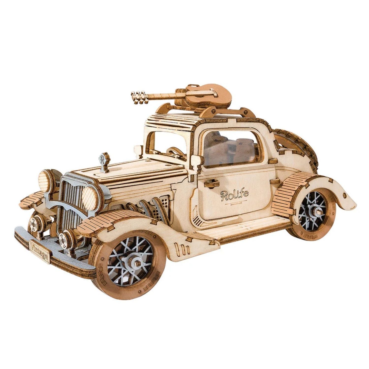 オブジェ　wonderfull life Puzzle 3D de Madera Rolife Vintage Car – Dibu Chile