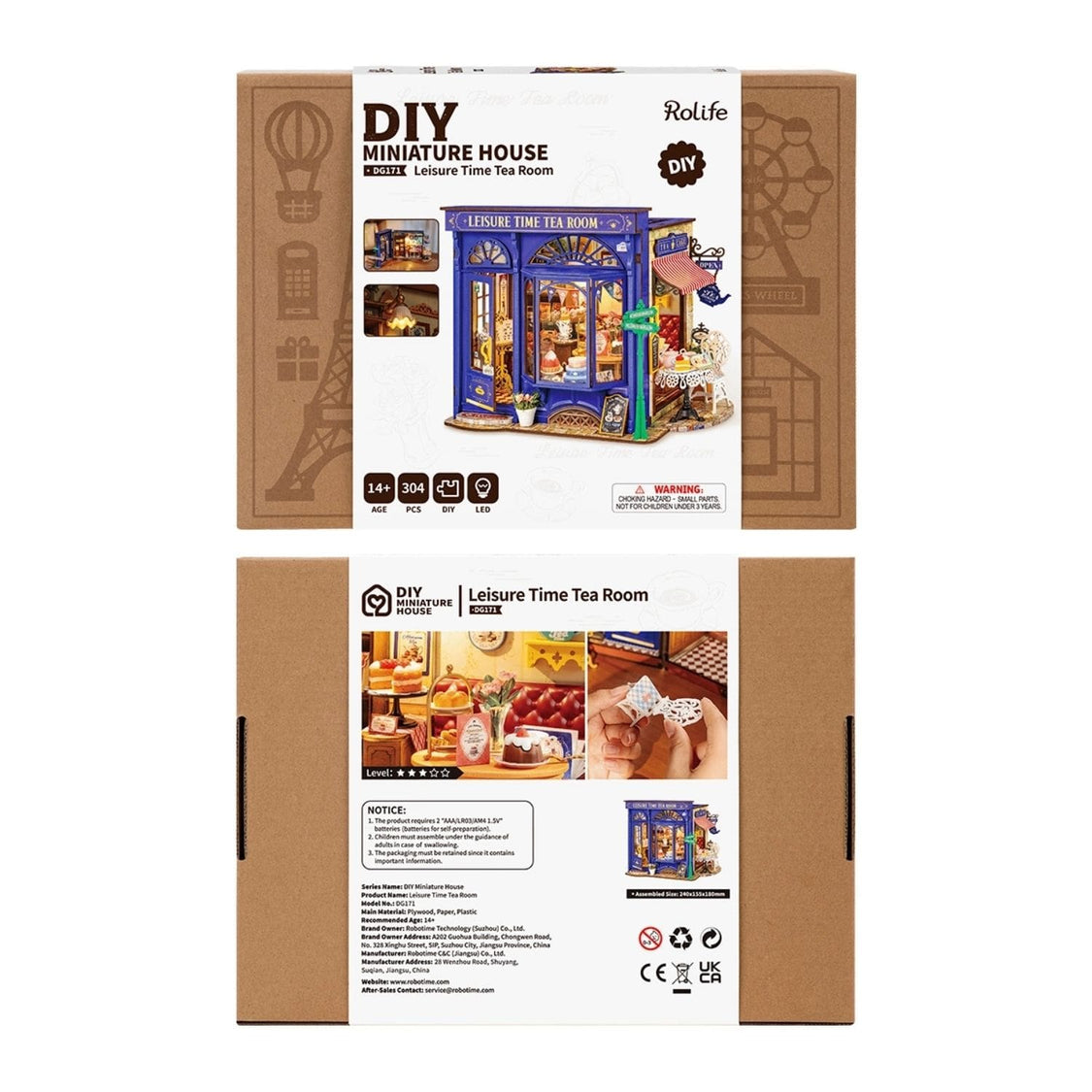 Rolife DIY Miniatuurhuis Miniatuur Huis Bouwpakket Zelf Bouwen met LED Licht Decoratie 3D Houten Puzzel Modelbouwset Diorama Modelbouw Knutselset voor Volwassenen