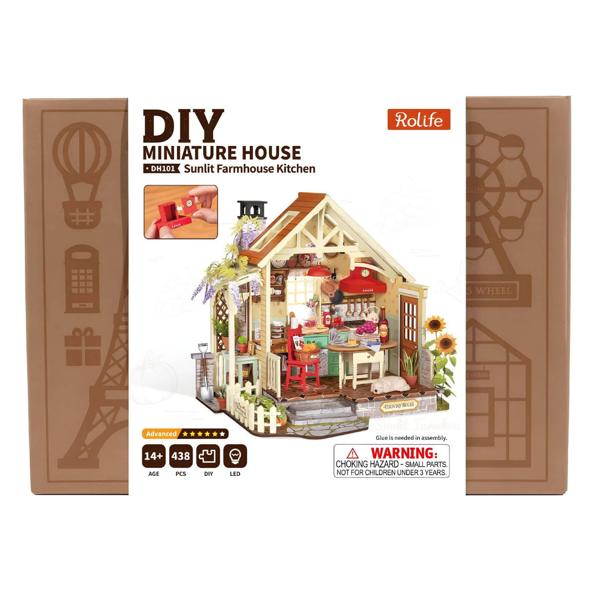 Rolife DIY Mini House - Casas Miniatura Sunlit Farmhouse Kitchen