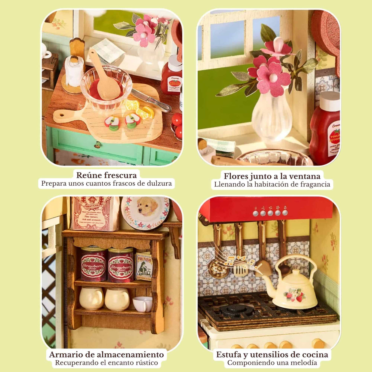 Rolife DIY Mini House - Casas Miniatura Sunlit Farmhouse Kitchen