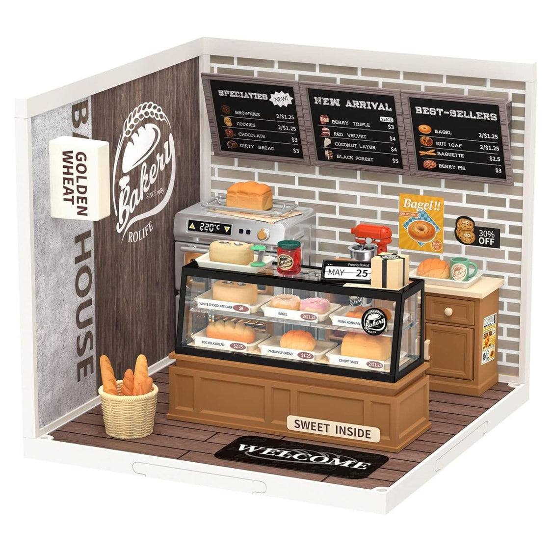 Kit Casa Delle Bambole Rolife Super Creator – Terrazza Chic Café, Modellino In Miniatura Fai-da-te Per Adulti - 6