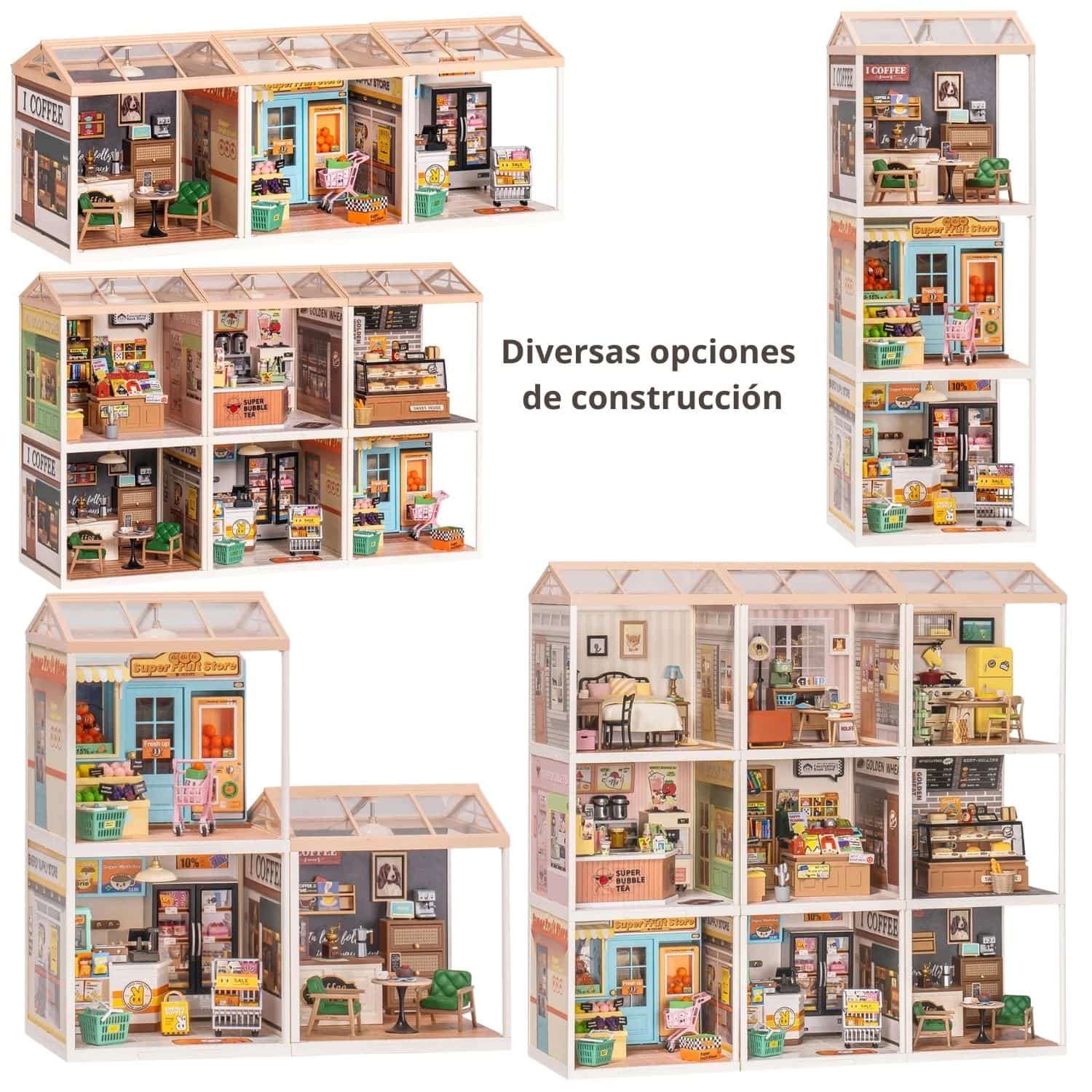 コスメティック・ハウス Puerta Anti Polvo para Casa Miniatura Rolife Super Creator x2