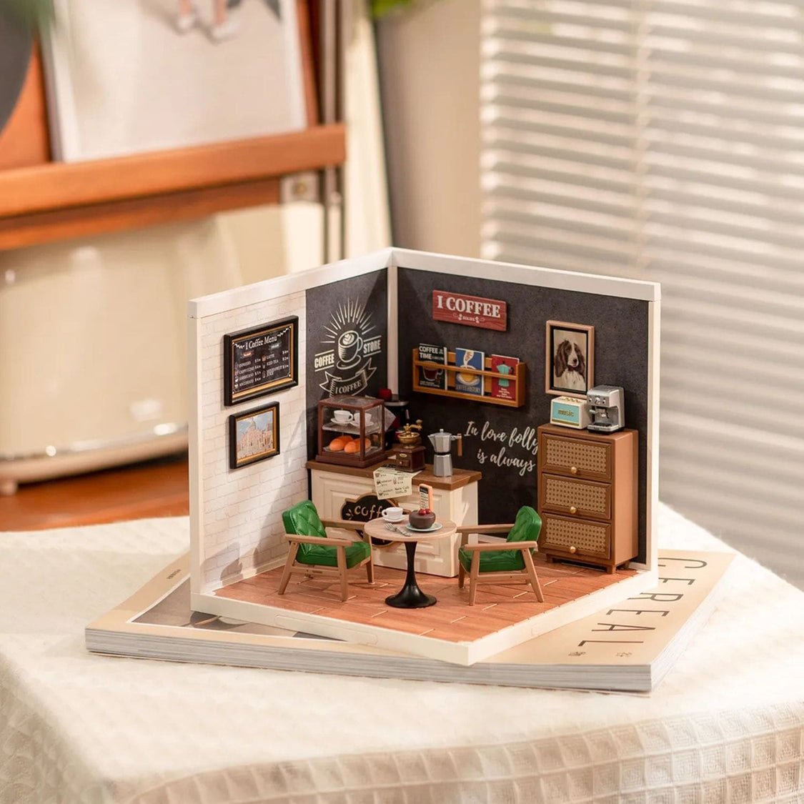 Rolife Super Creator Kit Miniatura Fai-da-te - Chic Café Terrace - Compatibile Con Casette Delle Bambole