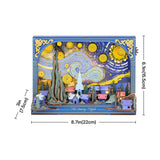 Rowood Artistic 3D Painting - Miniatura Armable Flor The Starry Night