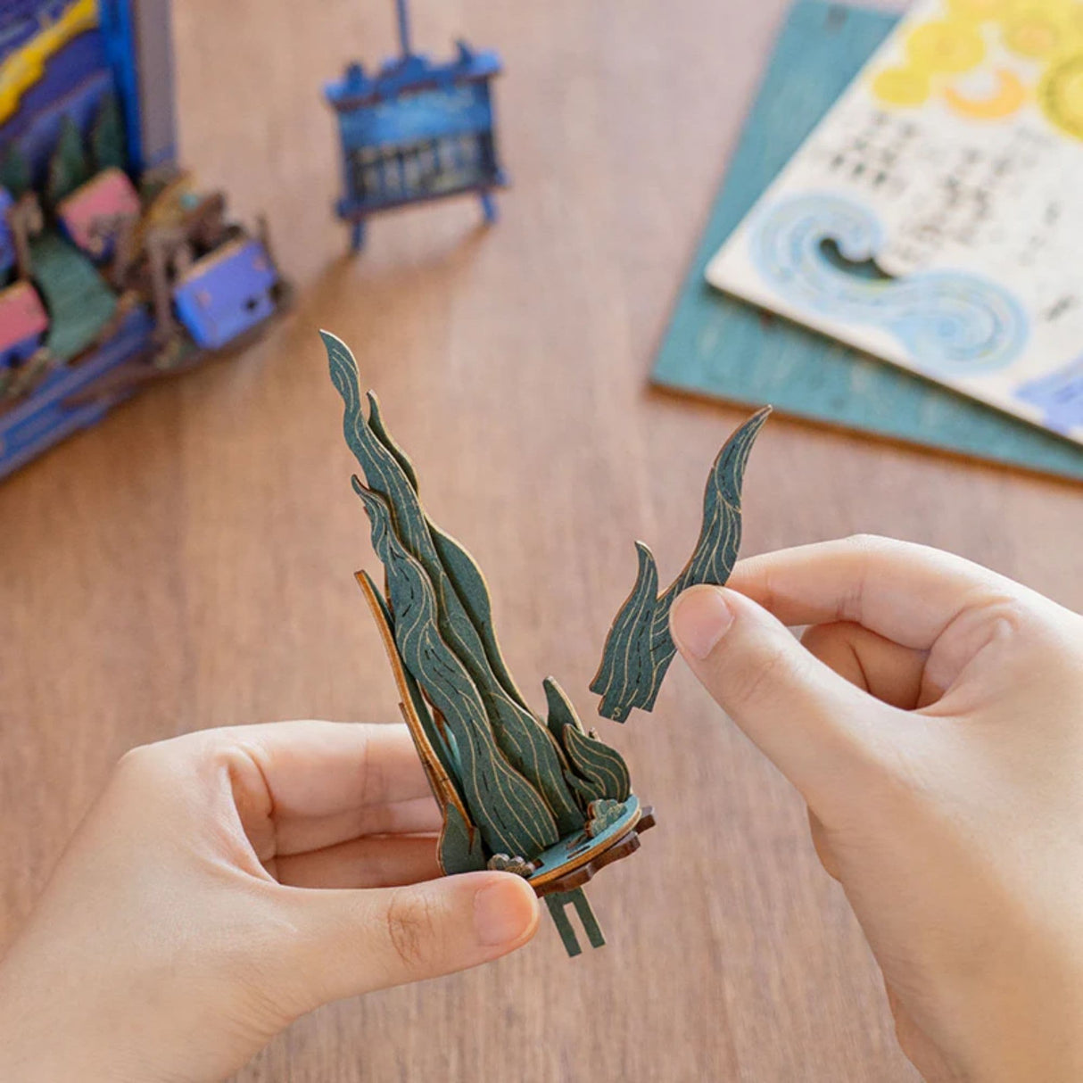 Rowood Artistic 3D Painting - Miniatura Armable Flor The Starry Night